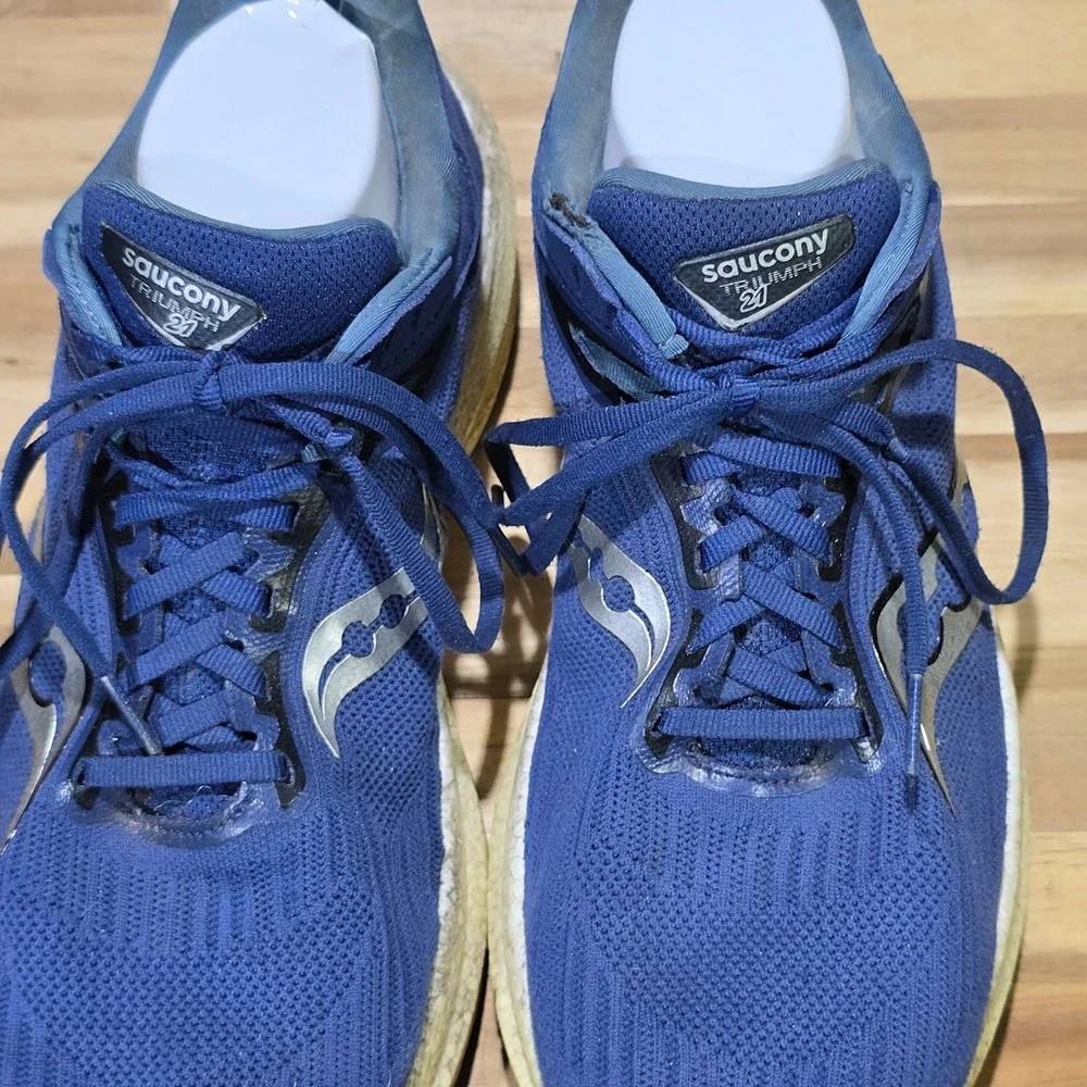 Saucony Triumph 21 Men's Running Shoes Navy‎ Blue White S20881-21 Size 11